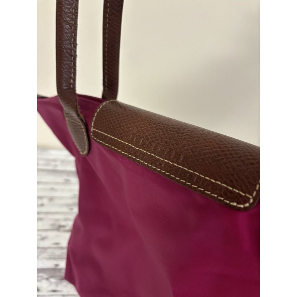 Longchamp Pink Raspberry Handbag Le Pliage Tote Bag Small - Picture 7 of 16